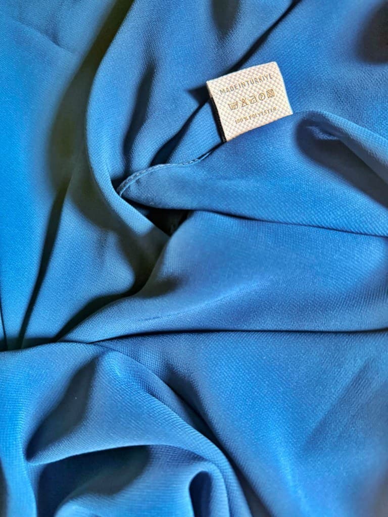 Blue scarf — soft textured surface