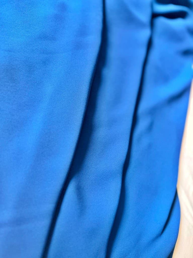 Blue scarf — spiral fabric study