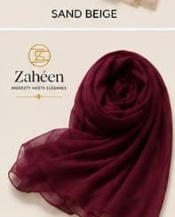 Burgundy everyday heavy chiffon hijab scarf