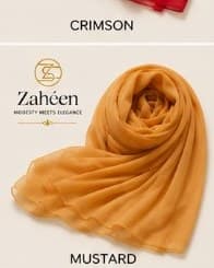 Mustard everyday heavy chiffon hijab scarf