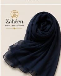 Navy everyday heavy chiffon hijab scarf