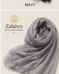 Slate Grey everyday heavy chiffon hijab scarf