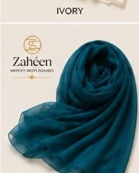 Teal everyday heavy chiffon hijab scarf